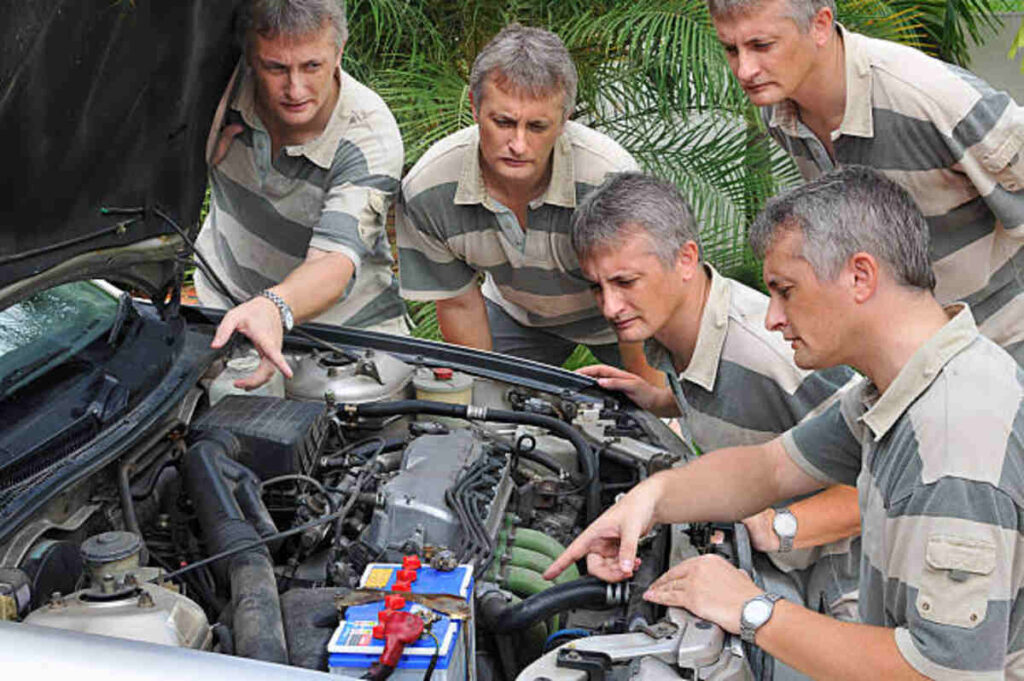 Five Foreign Car Mechanics
