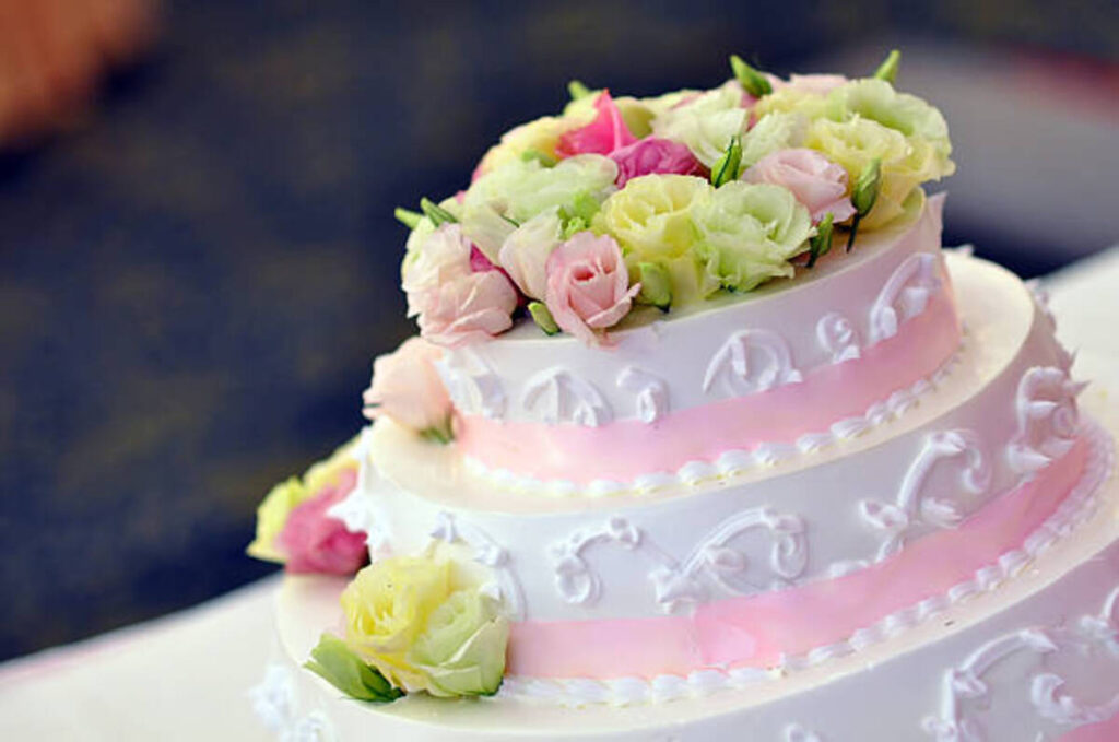 Pretty Layered Cake For Birthdays, Bridal Showers and Baby Showers